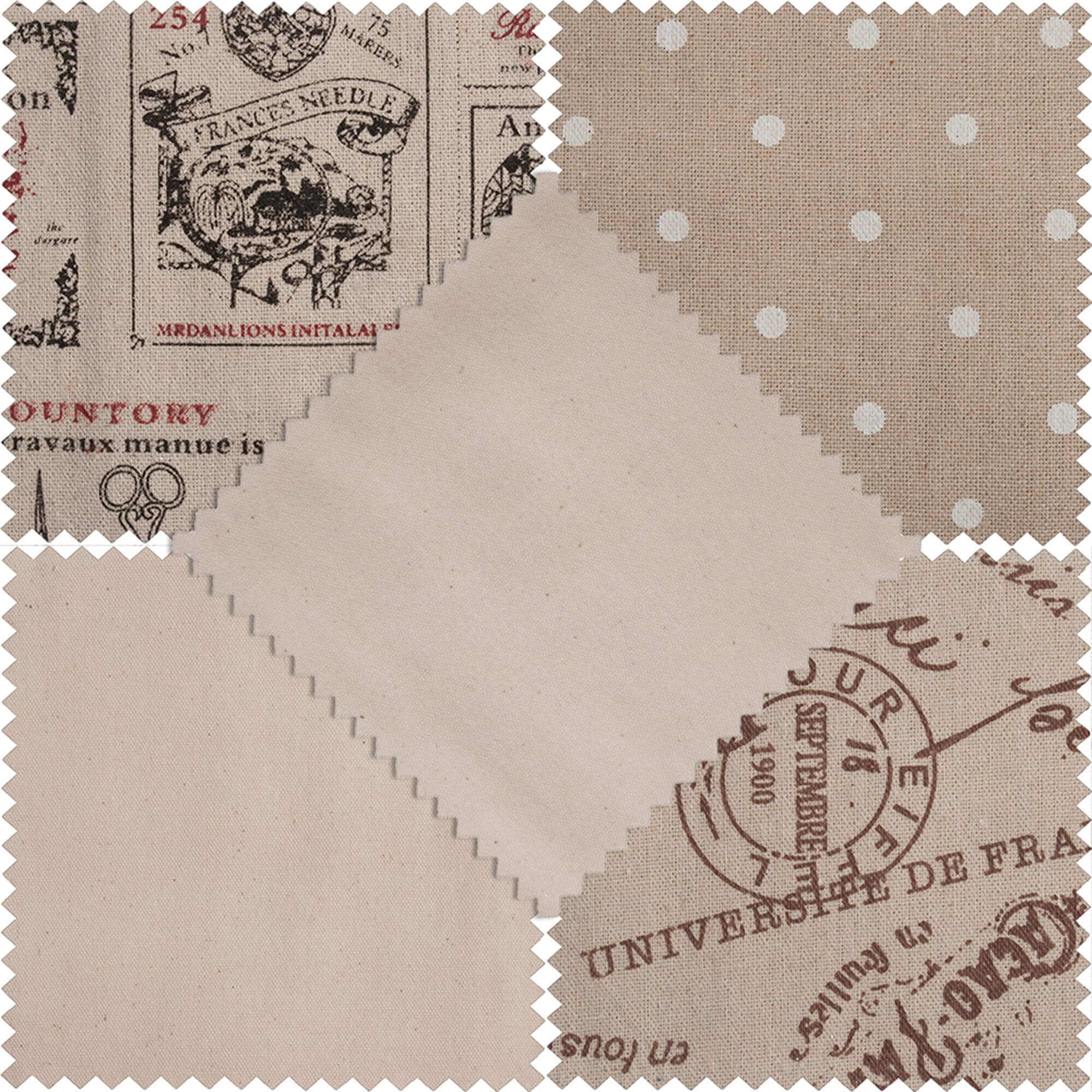 Natural Fat Quarter Bundle - Hessian and Cotton Fabrics - Image 3