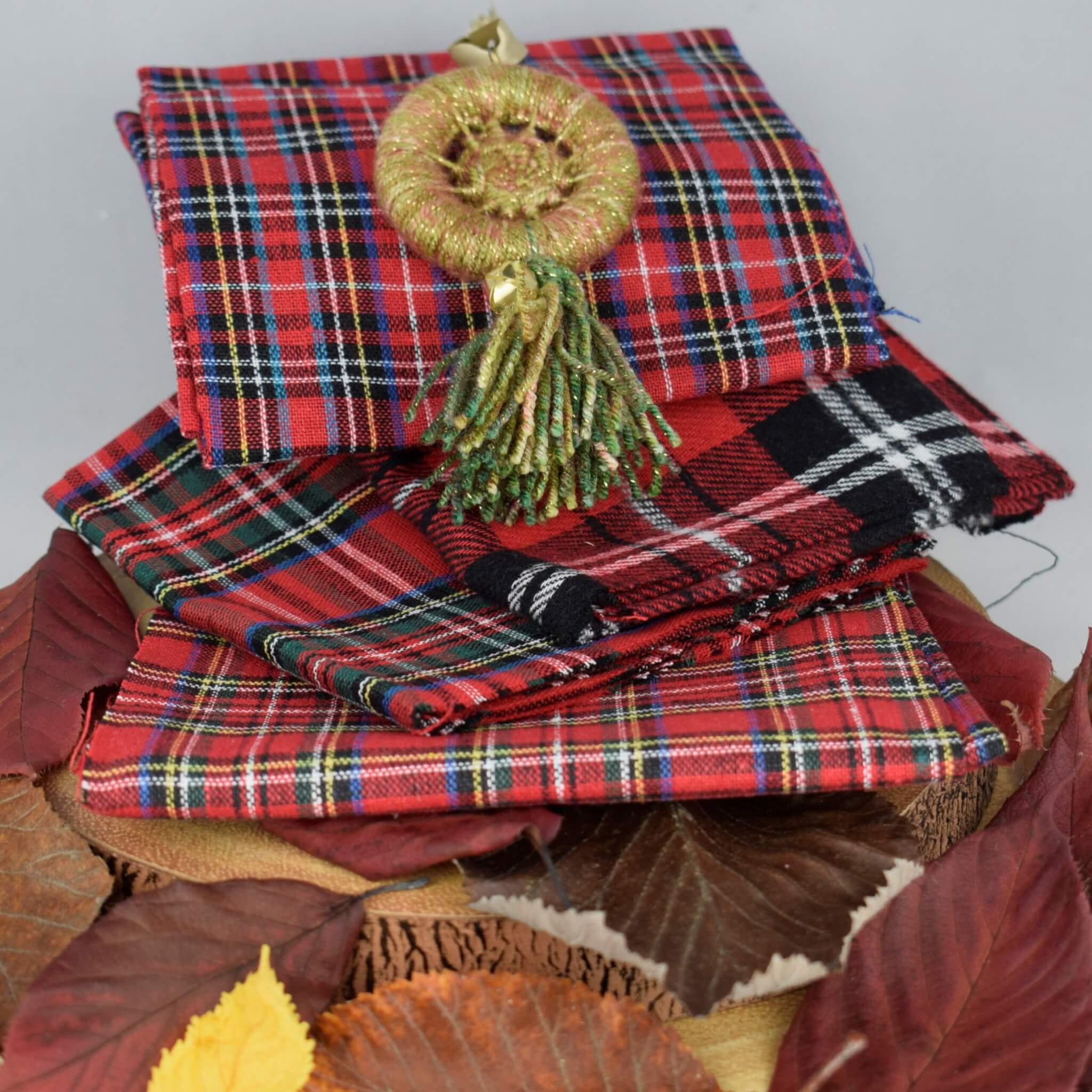 Tartan Fat Quarter Bundle - 4 Polycotton Fabrics