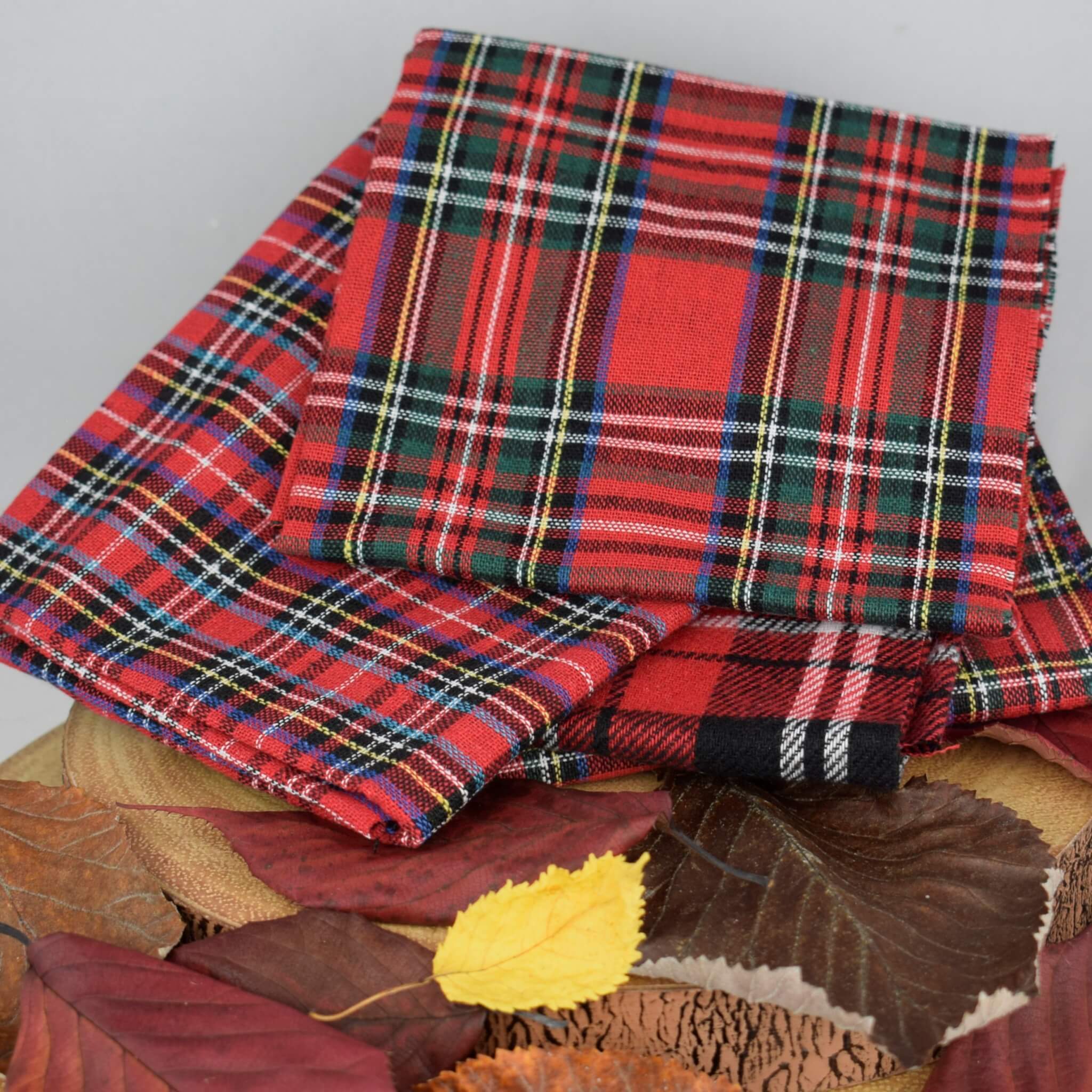 Tartan Fat Quarter Bundle - 4 Polycotton Fabrics - Image 3