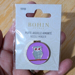 Bohin Magnetic Needle Minder - Embroidery Hoop with Owl