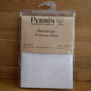 Hardanger Fabric 22 Count - Permin White 50 x 50 cm