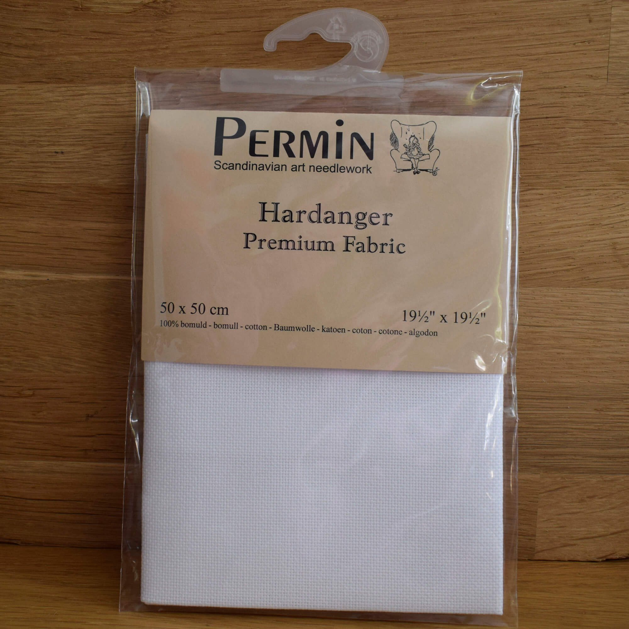 Hardanger Fabric 22 Count - Permin White 50 x 50 cm