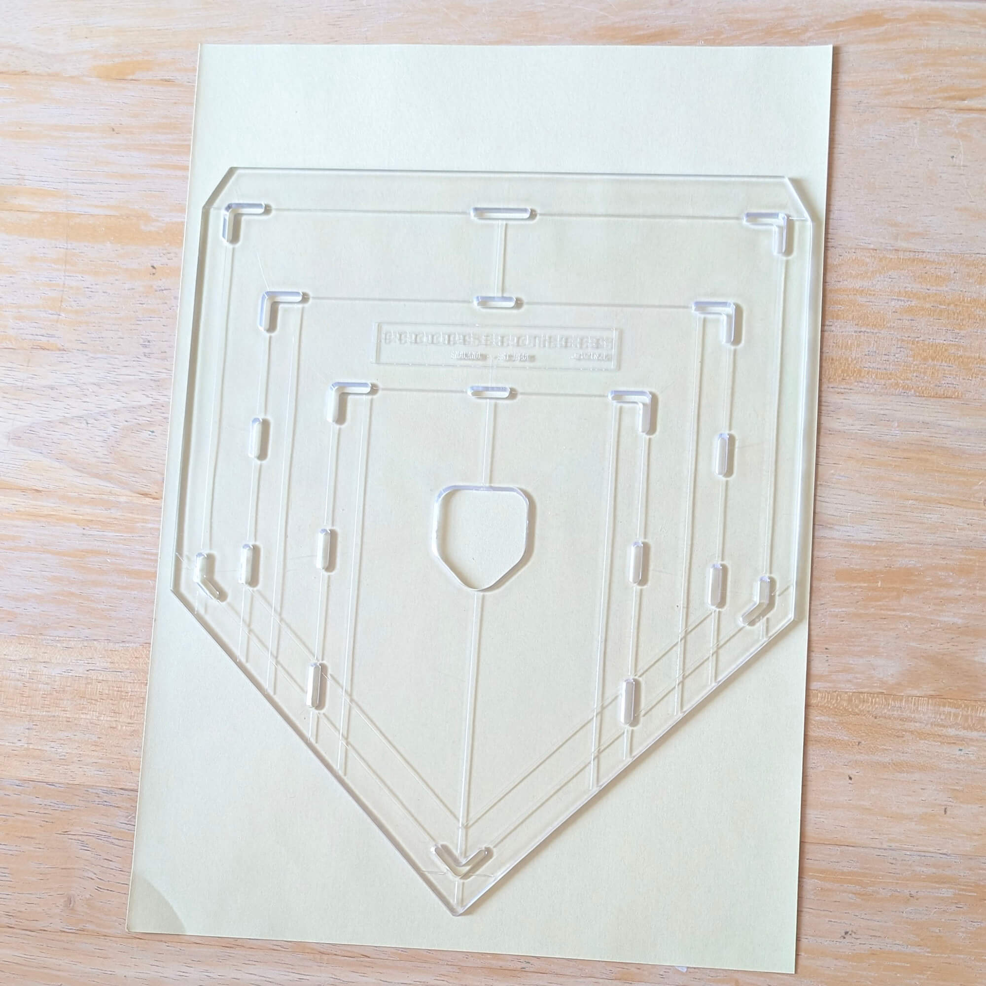 Single Point Bunting Template - Clear Plastic Pennant